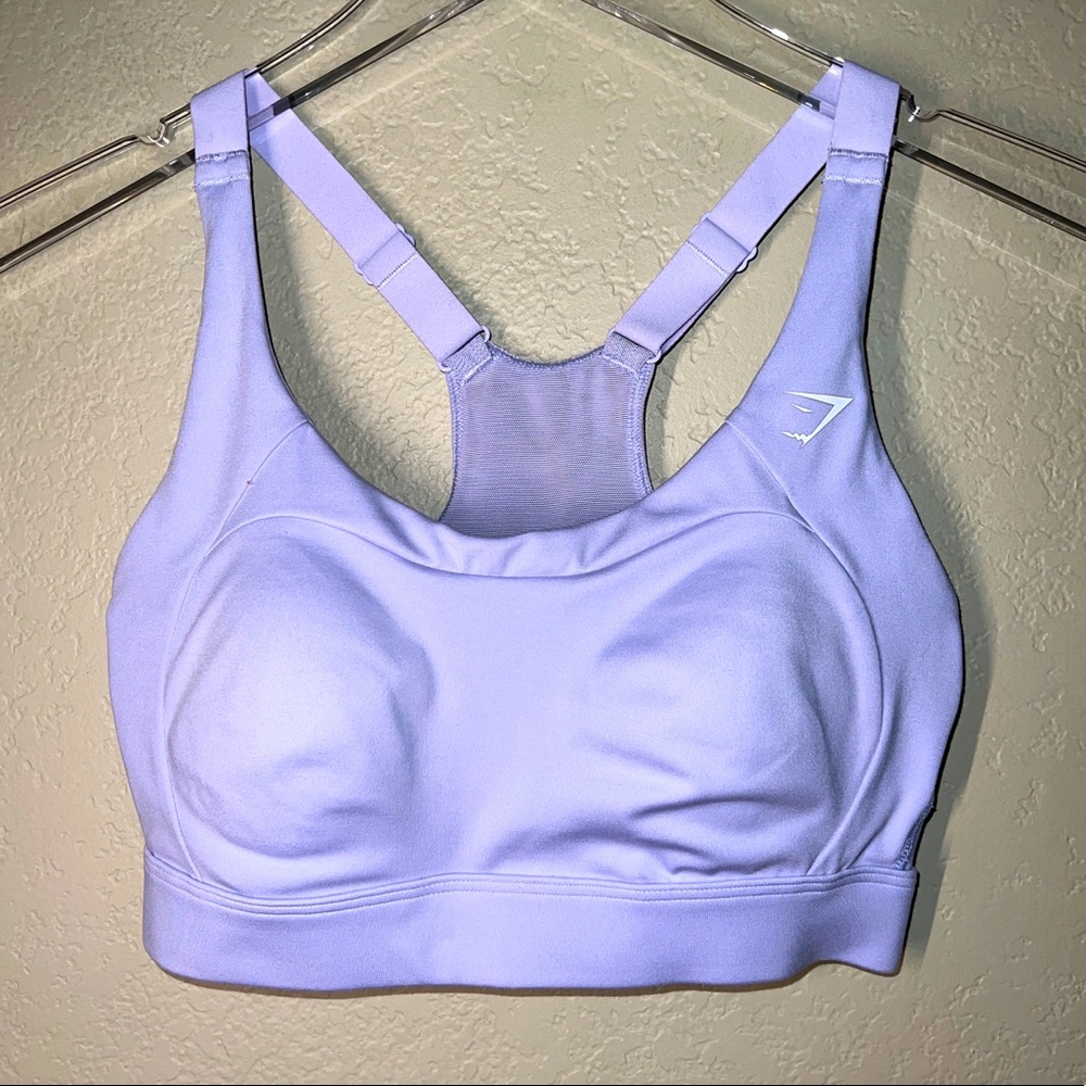 Gymshark Racerback Mesh Sports Bra Lilac Purple Athletic Womens Size XS